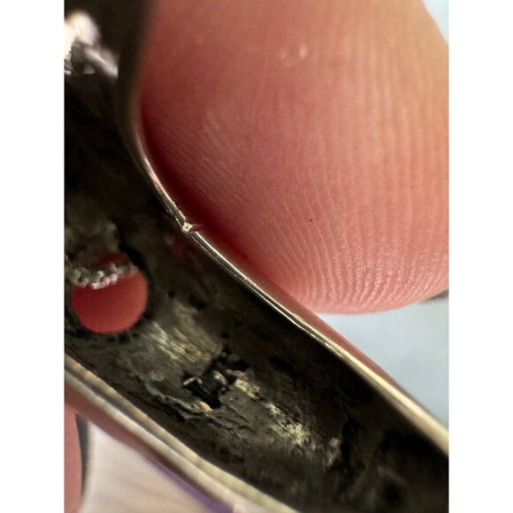 Vintage Sterling Silver Bear Fetish Pendant Necklace 30" - Picture 3 of 8